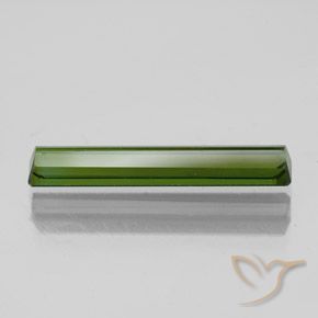Tourmaline Vert foncé naturelle Octogone / coupe Émeraude, 1.47 ct, VVS-VS