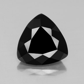 Tourmaline noir naturelle trillion, 4,49 ct, opaque