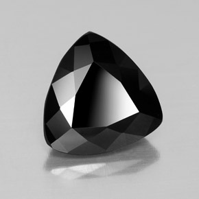 Tourmaline noir naturelle trillion, 4,49 ct, opaque