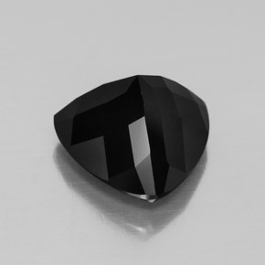 Tourmaline noir naturelle trillion, 4,49 ct, opaque