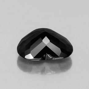 Tourmaline noir naturelle forme de coeur, 2,18 ct, opaque
