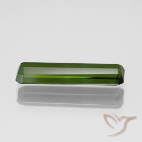 Tourmaline Vert foncé naturelle Octogone / coupe Émeraude, 1.83 ct, VVS-VS