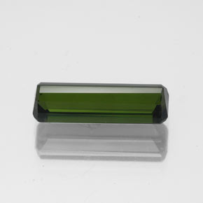 Tourmaline Vert foncé terreux naturelle Taille émeraude, 1.91 ct, VS