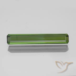 1.47ct Naturel Forêt verte Tourmaline, Taille émeraude, SI