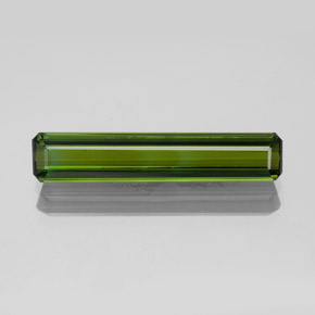 Tourmaline vert moyen naturelle taille émeraude, 1,93 ct, VS