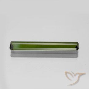 Tourmaline Vert moyen-foncé naturelle Octogone / coupe Émeraude, 1.96 ct, VVS-VS