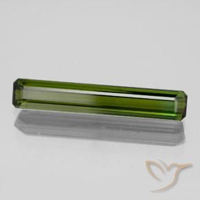 Tourmaline Vert foncé naturelle Octogone / coupe Émeraude, 1.80 ct, VVS-VS