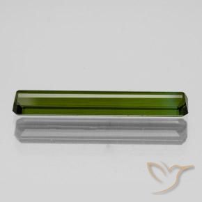 Tourmaline Vert foncé naturelle Octogone / coupe Émeraude, 1.80 ct, VVS-VS