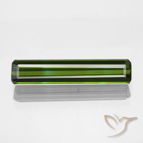 1.96ct Naturel Forêt verte Tourmaline, Taille émeraude, VS