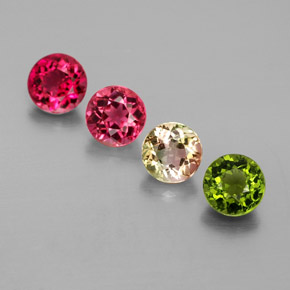 Achetez naturel ct multicolore tourmaline gems, coupe roude, en provenance mozambique chez gemselect. en stock, livraison internationale!