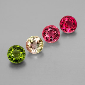 Achetez naturel ct multicolore tourmaline gems, coupe roude, en provenance mozambique chez gemselect. en stock, livraison internationale!