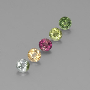 Achetez naturel ct multicolore tourmaline gems, coupe roude, en provenance mozambique chez gemselect. en stock, livraison internationale!