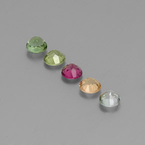 Achetez naturel ct multicolore tourmaline gems, coupe roude, en provenance mozambique chez gemselect. en stock, livraison internationale!