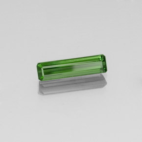 Tourmaline vert naturelle taille émeraude, 1,48 ct, VVS-VS