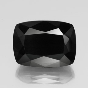 Tourmaline noir naturelle coupe coussin, 39,80 ct, opaque