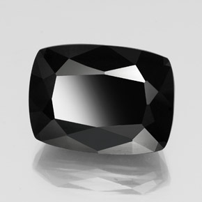 Tourmaline noir naturelle coupe coussin, 39,80 ct, opaque