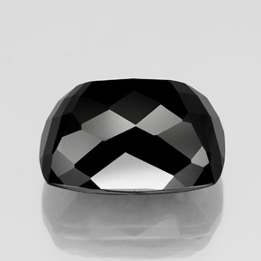 Tourmaline noir naturelle coupe coussin, 39,80 ct, opaque