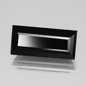 Tourmaline noir naturelle baguette, 5,06 ct, opaque