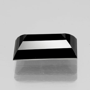 Tourmaline noir naturelle baguette, 4,12 ct, opaque