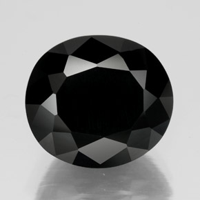 Tourmaline noir naturelle coupe ovale, 10,02 ct, opaque