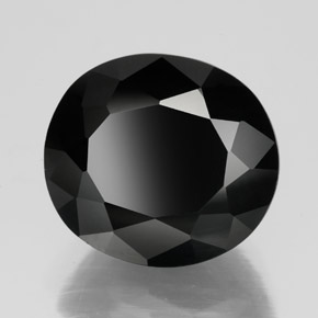 Tourmaline noir naturelle coupe ovale, 10,02 ct, opaque