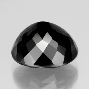 Tourmaline noir naturelle coupe ovale, 10,02 ct, opaque