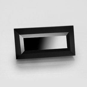 Tourmaline noir naturelle baguette, 7,99 ct, opaque