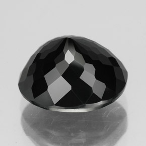 Tourmaline noir naturelle coupe ovale, 4,50 ct, opaque