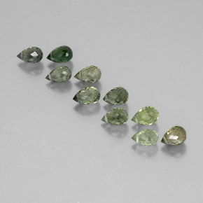 Achetez naturel 5.67ct Vert sauge Tourmaline gems, Briolette, En provenance Mozambique chez GemSelect. En stock, livraison internationale!