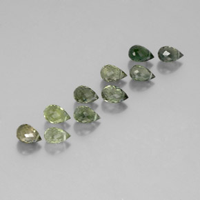 Achetez naturel 5.67ct Vert sauge Tourmaline gems, Briolette, En provenance Mozambique chez GemSelect. En stock, livraison internationale!