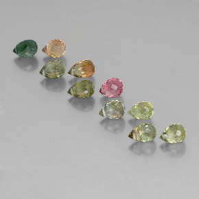 Achetez naturel 5.94ct Multicolore Tourmaline gems, Briolette, En provenance Mozambique chez GemSelect. En stock, livraison internationale!