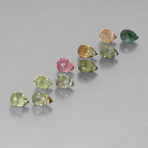 Achetez naturel 5.94ct Multicolore Tourmaline gems, Briolette, En provenance Mozambique chez GemSelect. En stock, livraison internationale!