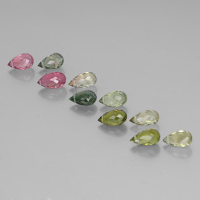 Achetez naturel 7,04ct multicolore tourmaline gems, briolette, en provenance mozambique chez gemselect. en stock, livraison internationale!