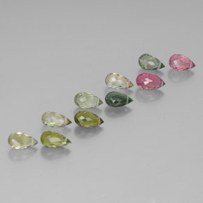 Achetez naturel 7,04ct multicolore tourmaline gems, briolette, en provenance mozambique chez gemselect. en stock, livraison internationale!