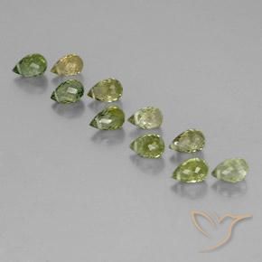 Shop natural 4.57ct Vert jaunâtre léger Tourmaline gems, Briolette, from Mozambique at GemSelect. In stock, global shipping!