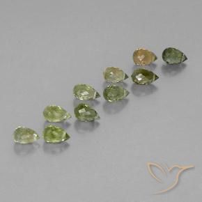 Shop natural 4.65ct Vert jaunâtre léger Tourmaline gems, Briolette, from Mozambique at GemSelect. In stock, global shipping!