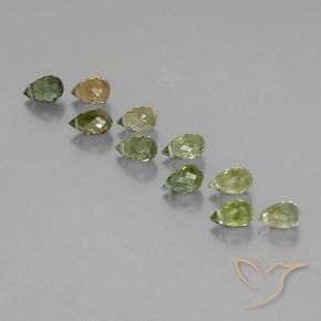 Shop natural 4.65ct Vert jaunâtre léger Tourmaline gems, Briolette, from Mozambique at GemSelect. In stock, global shipping!