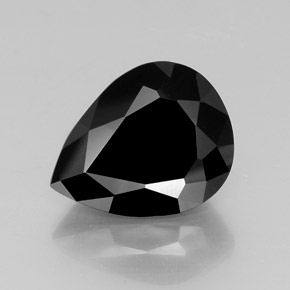 Tourmaline Noire naturelle En forme de poire, 17.04 ct, Opaque