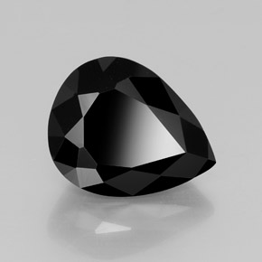 Tourmaline Noire naturelle En forme de poire, 17.04 ct, Opaque