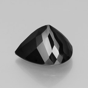 Tourmaline Noire naturelle En forme de poire, 17.04 ct, Opaque