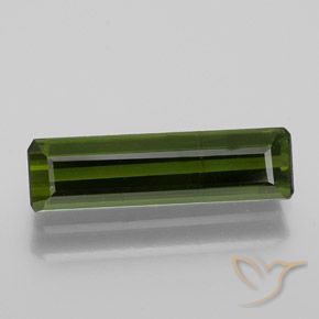 1.38ct Naturel Vert terreux Tourmaline, Taille émeraude, VS-SI