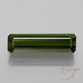1.62ct Naturel Forêt verte Tourmaline, Taille émeraude, VS