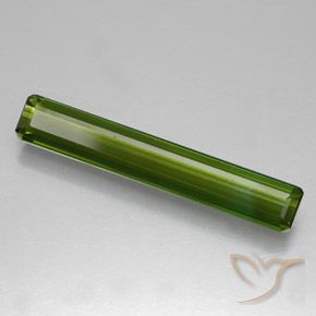 Tourmaline Vert foncé naturelle Octogone / coupe Émeraude, 1.40 ct, VVS-VS