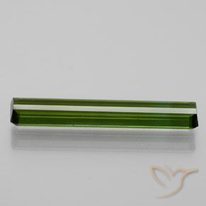 Tourmaline Vert foncé naturelle Octogone / coupe Émeraude, 1.40 ct, VVS-VS