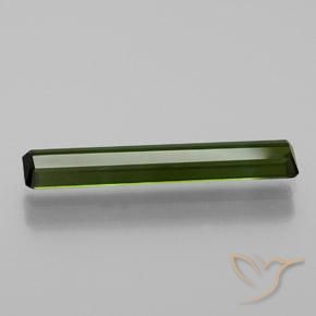 Tourmaline Vert terreux naturelle Octogone / coupe Émeraude, 1.08 ct, VVS