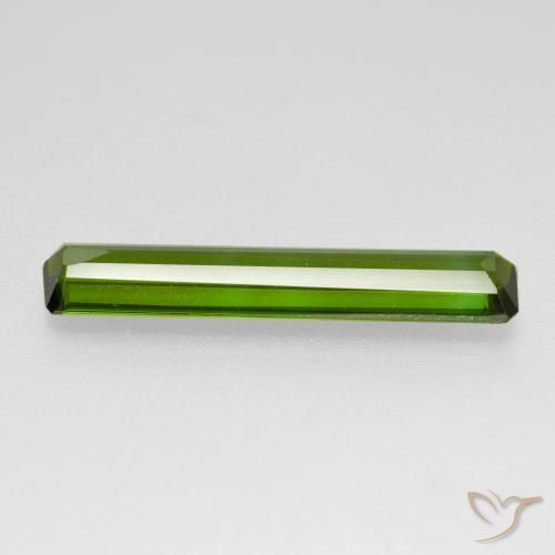 Tourmaline Vert algues marines naturelle Octogone / coupe Émeraude, 1.53 ct, VVS-VS