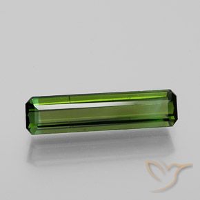 1.29ct Naturel Vert terreux Tourmaline, Taille émeraude, VS-SI