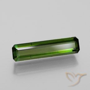 Tourmaline Vert terreux naturelle Octogone / coupe Émeraude, 1.29 ct, VS-SI