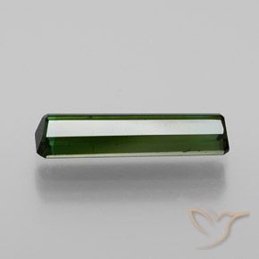 Tourmaline Vert terreux naturelle Octogone / coupe Émeraude, 1.29 ct, VS-SI