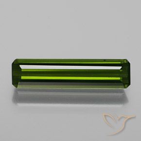 1.29ct Naturel Vert foncé Tourmaline, Taille émeraude, VS-SI